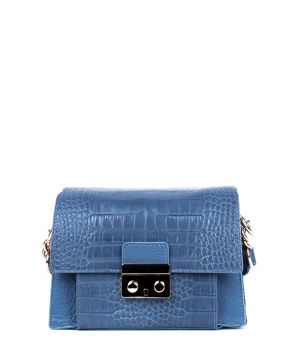 Bandolera de piel italiana Azul 2809-97-101