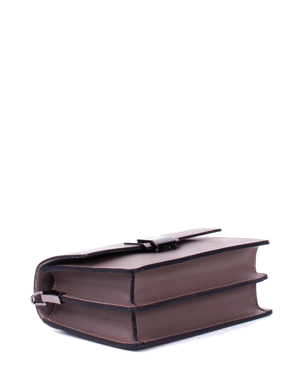 Bandolera de piel italiana Gris, Marrón 4701-104-31