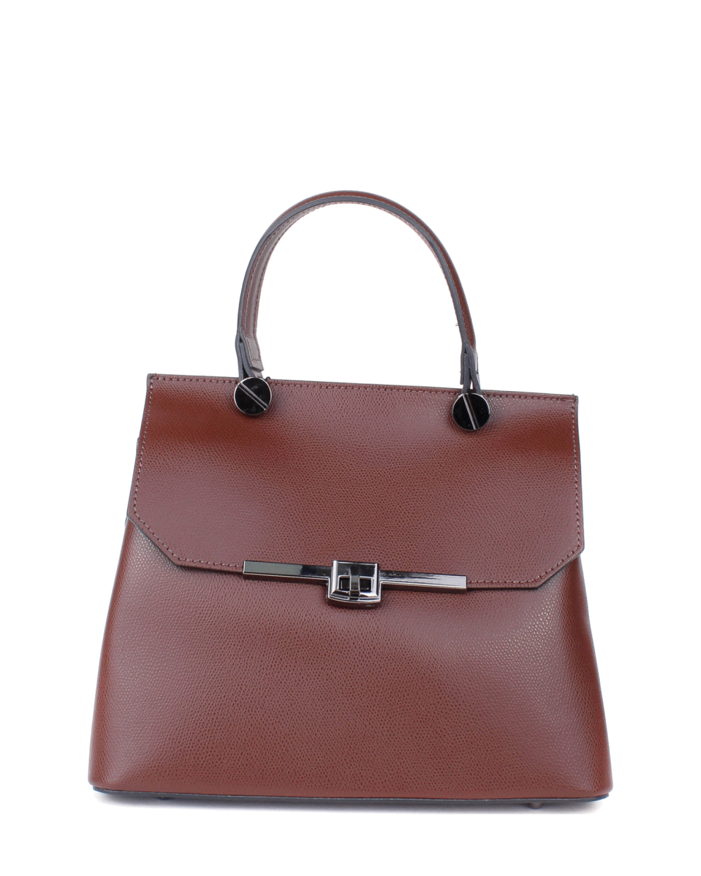Bolso de mano de piel italiana Alto Marrón