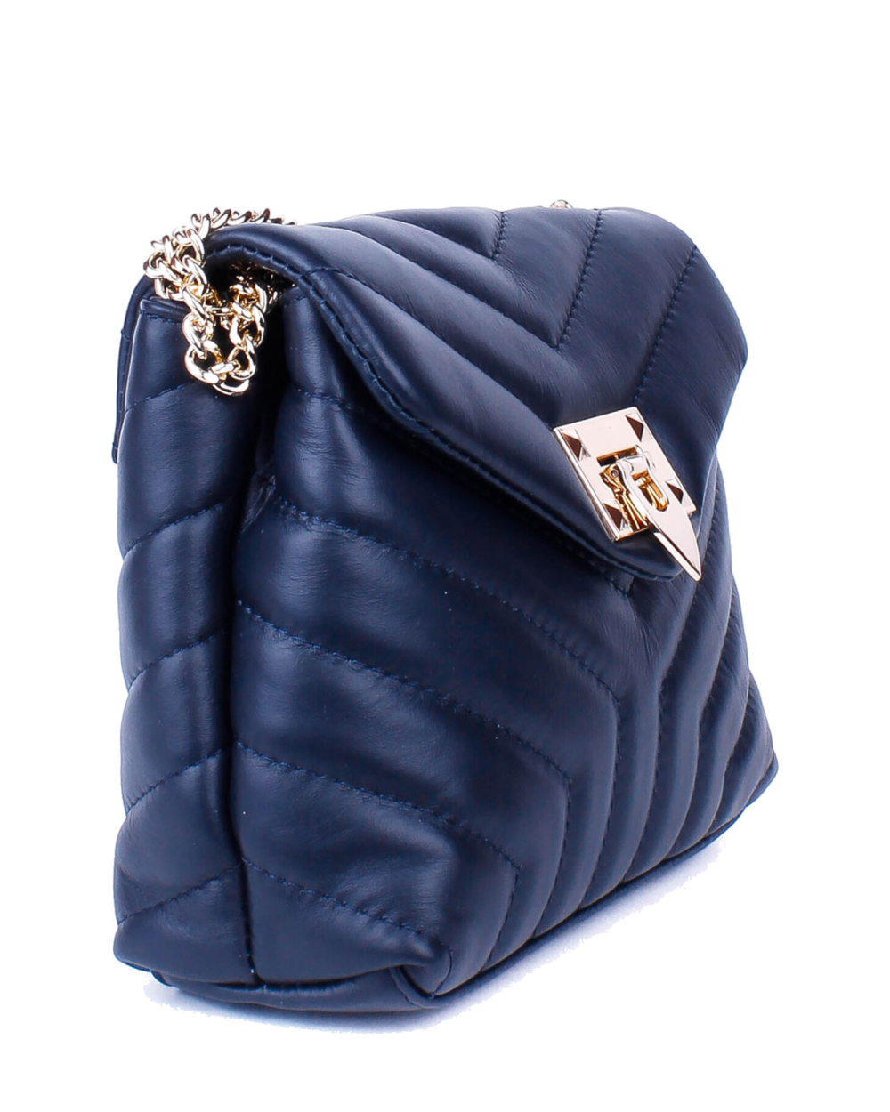 Bandolera de piel italiana Azul 5815-56-37