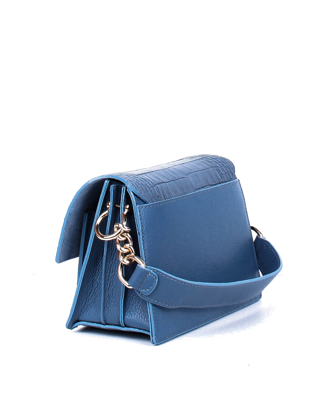 Bandolera de piel italiana Azul 2809-97-101