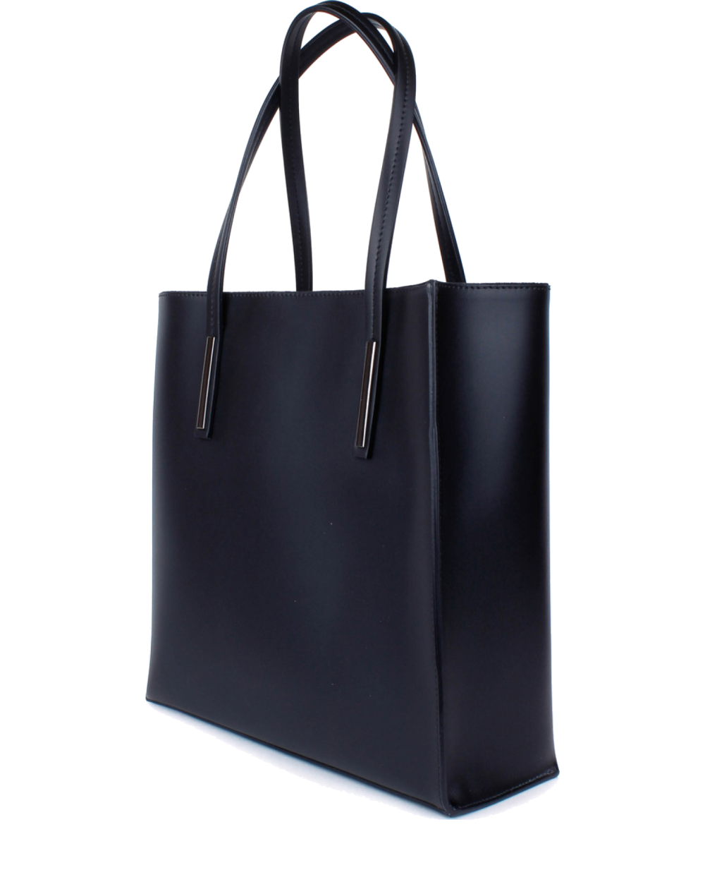 Shopper de piel italiana MARCIALE Negro