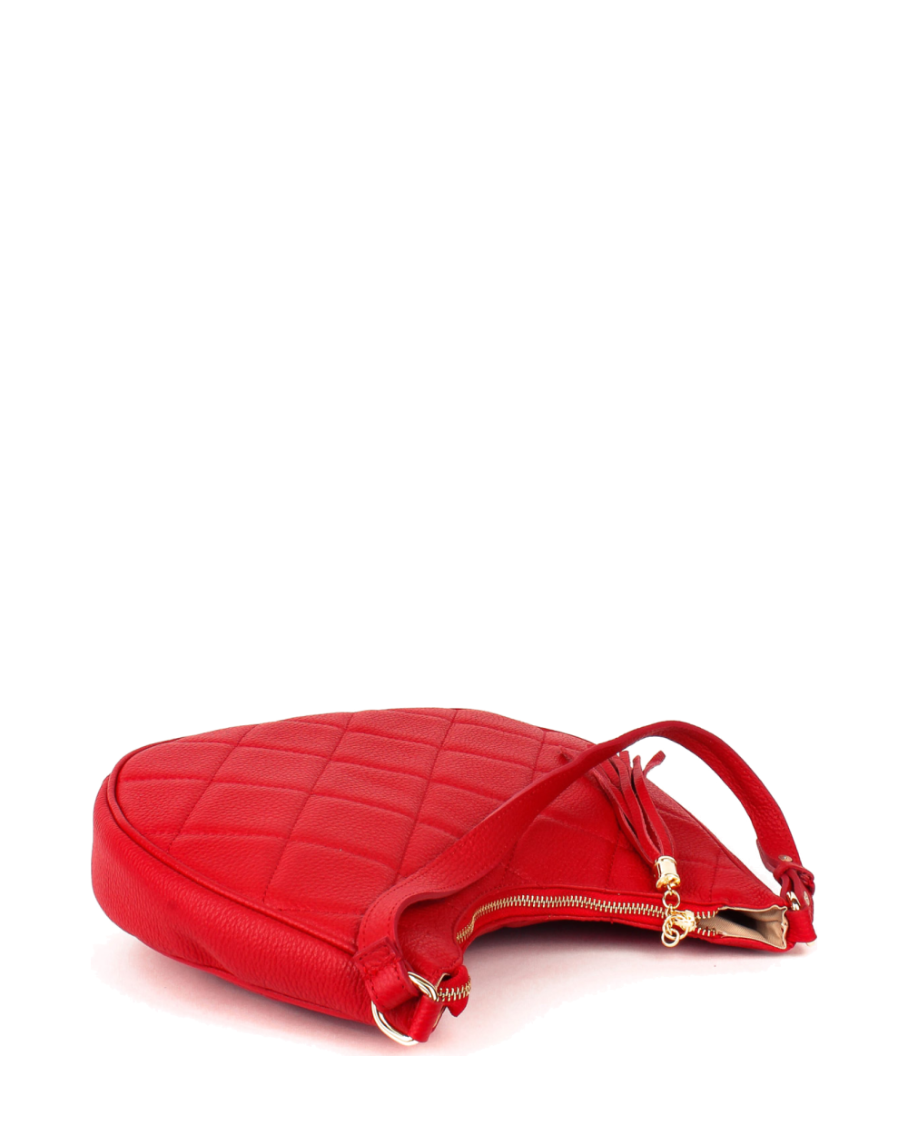 Bandolera de piel italiana Rojo 3322-13-37