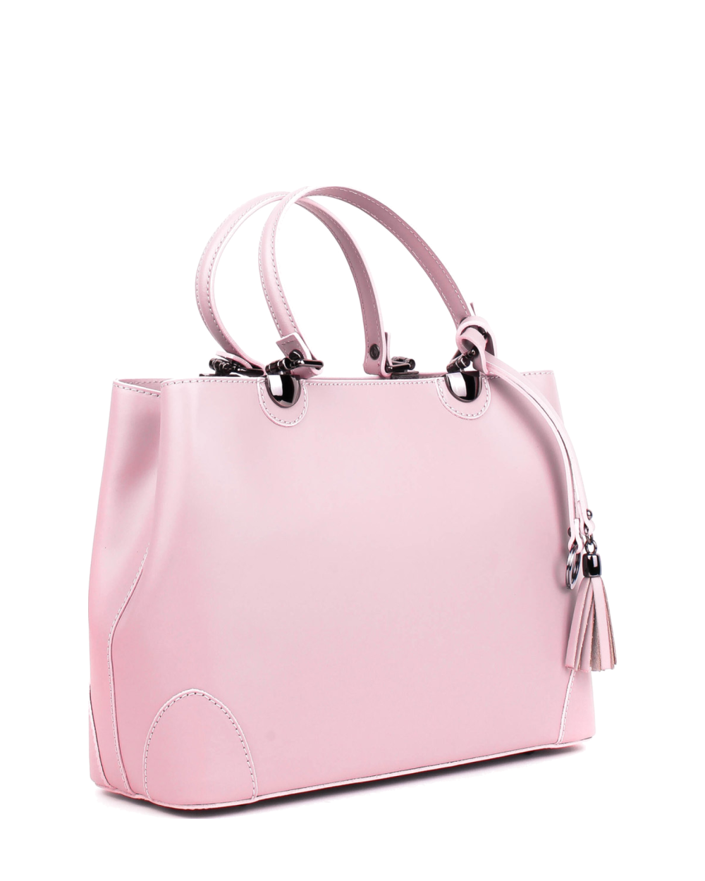 Bolso Tote de piel italiana FIORI Rosa