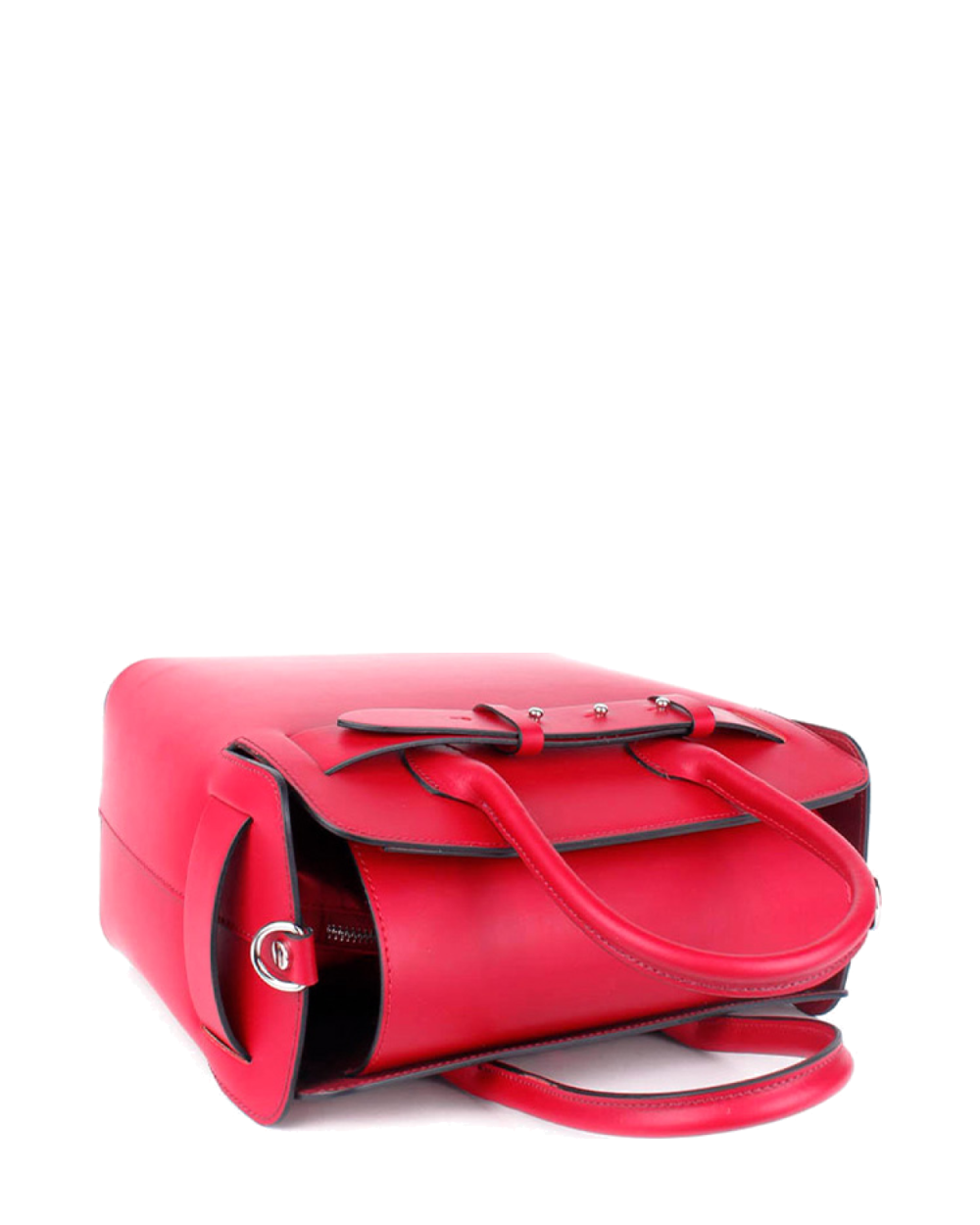 Bolso de mano de piel italiana Marche Rojo