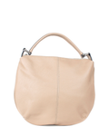 Bolso de mano de piel italiana Basso Beige