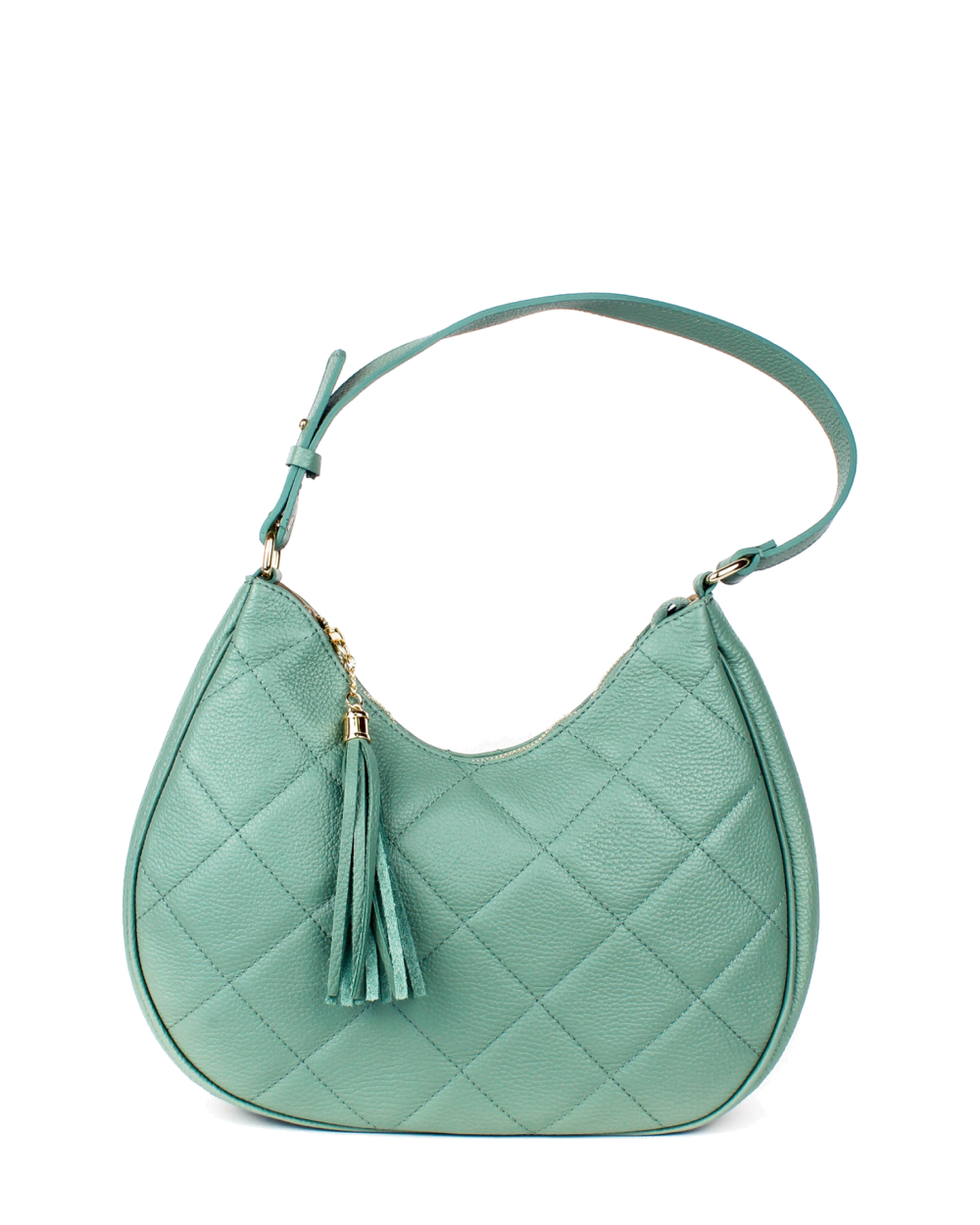 Bandolera de piel italiana Verde 3322-81-37