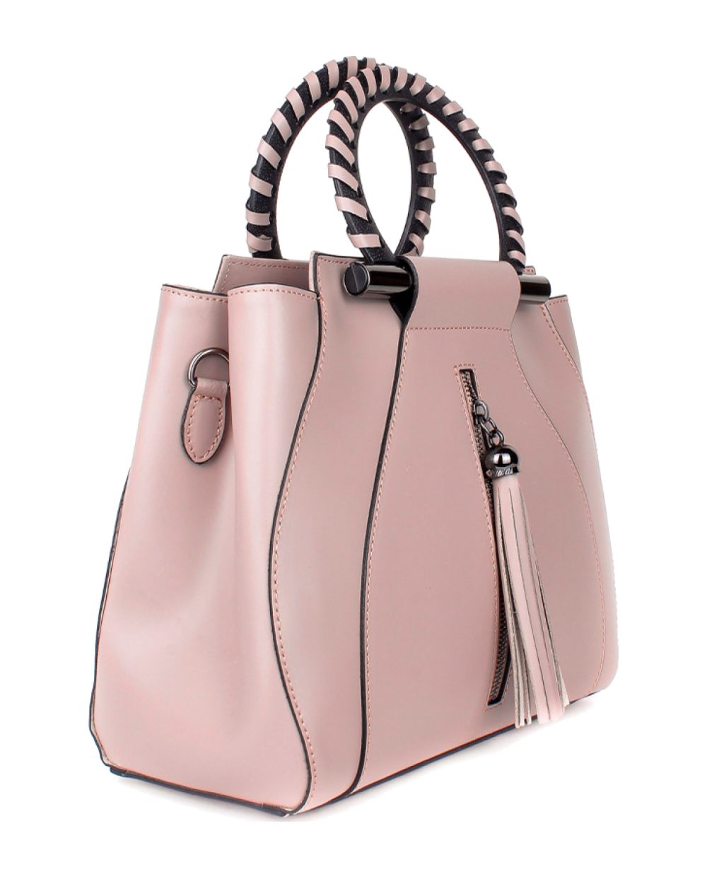 Bolso de mano de piel italiana Organo Beige