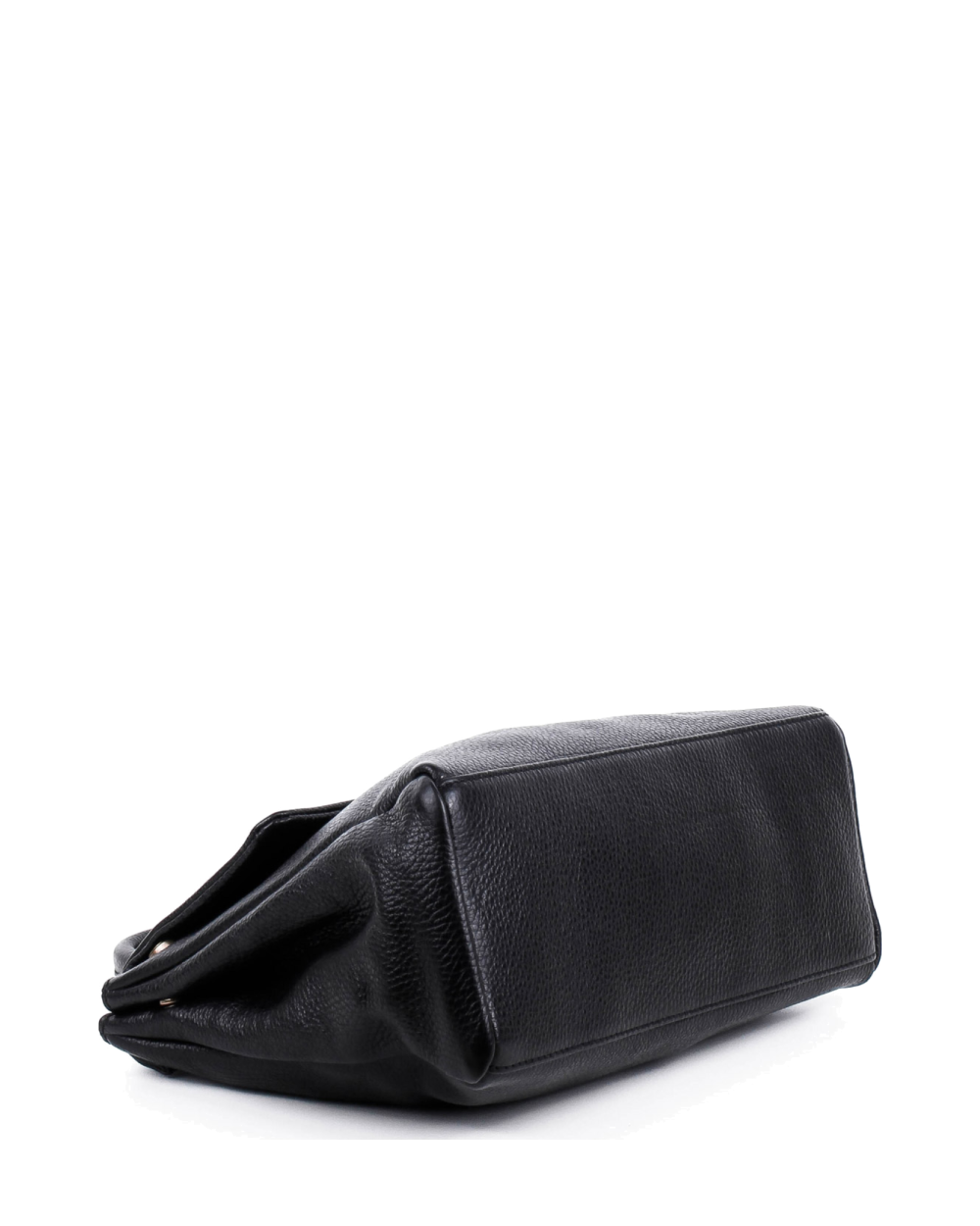 Bolso de mano de piel italiana ABBA Negro
