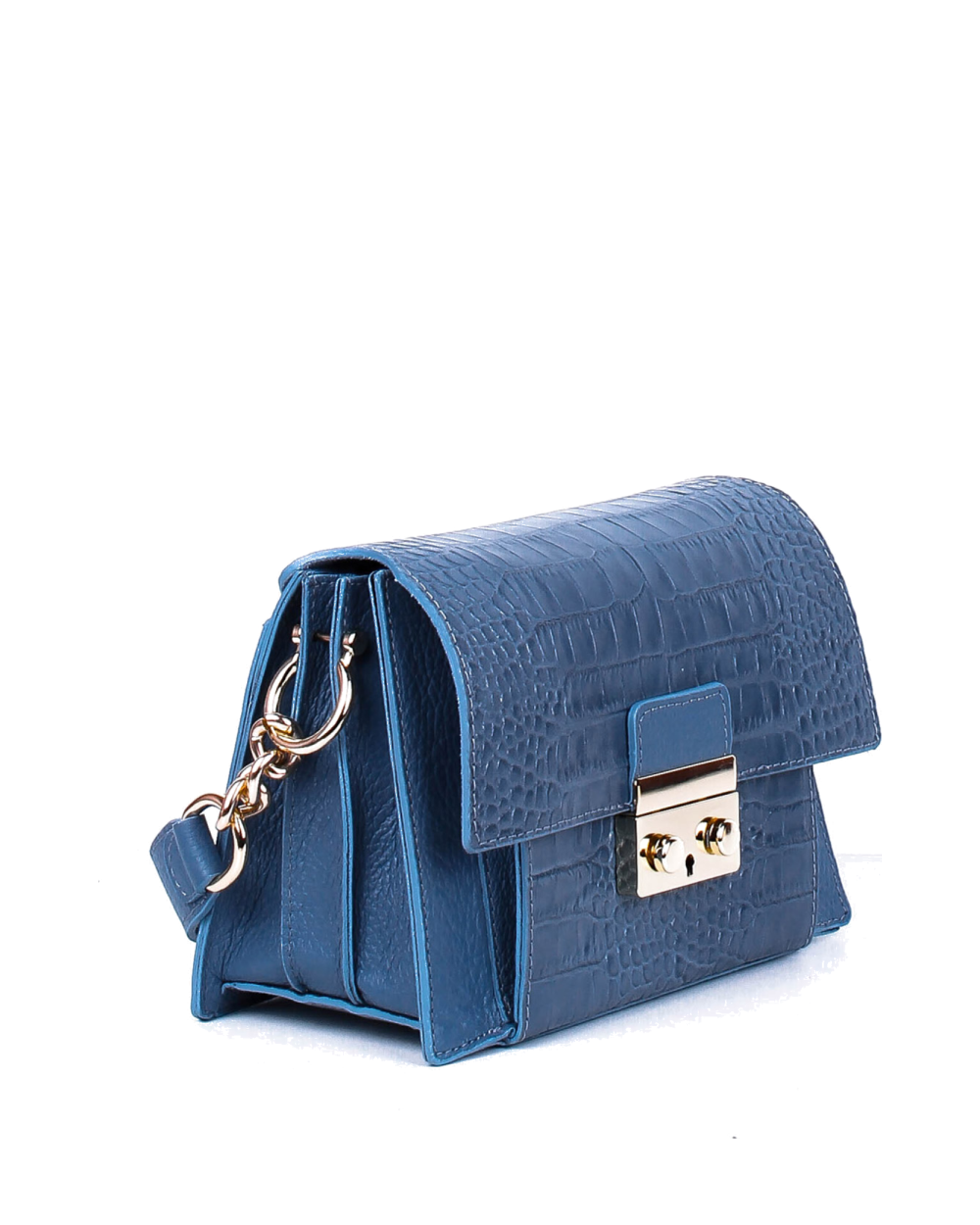 Bandolera de piel italiana Azul 2809-97-101