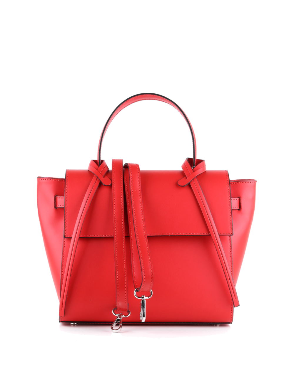 Bolso de mano de piel italiana VÄRTTINÄ Rojo