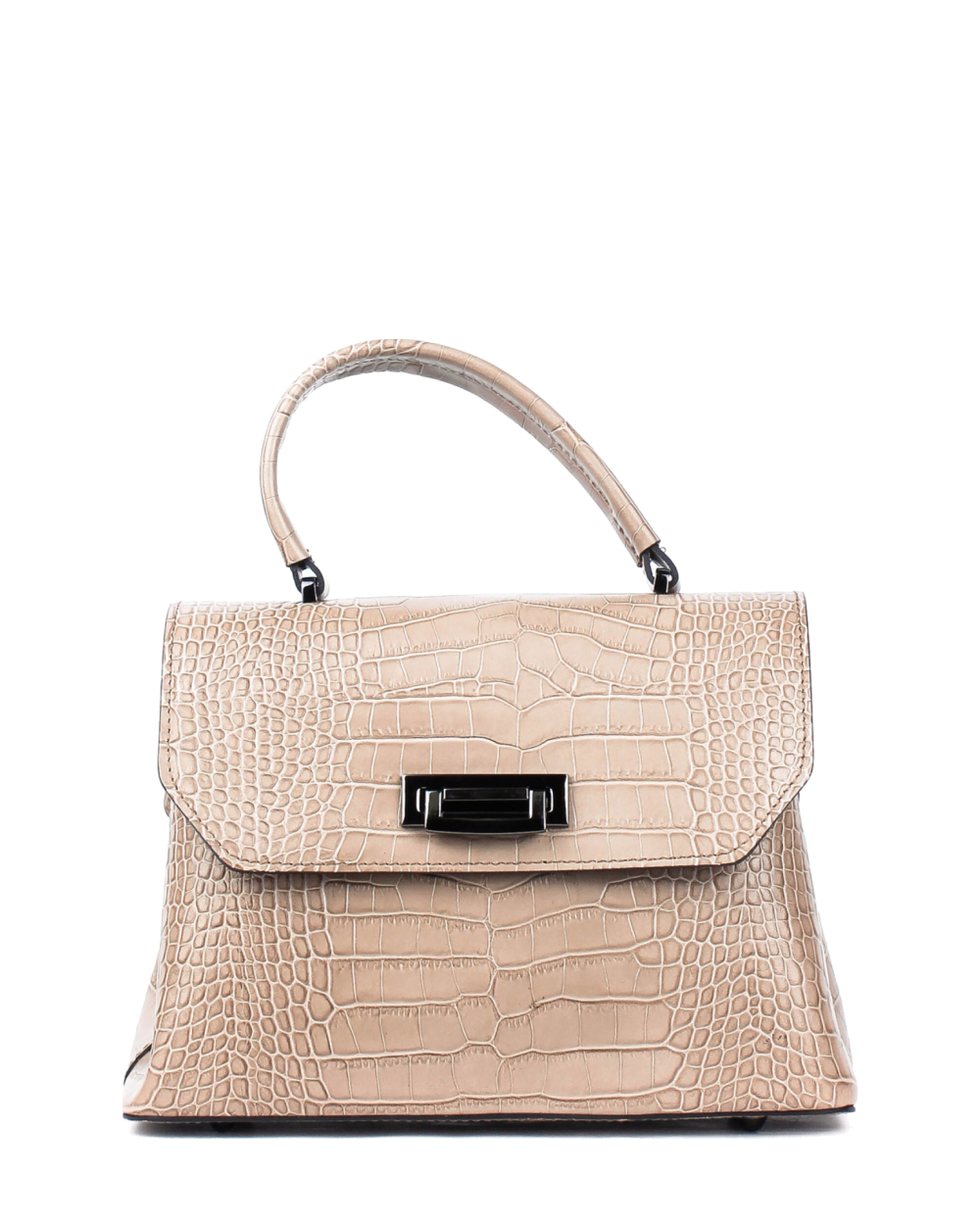 Bolso de mano de piel italiana STOCATTO Marrón