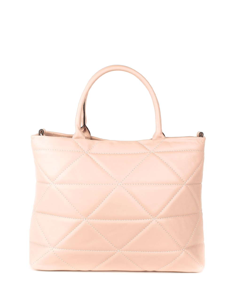 Bolso de mano de piel italiana Armonico Beige