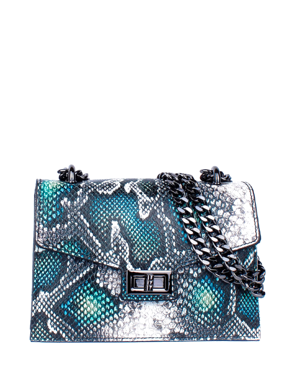 Bandolera de piel italiana Verde 3941-08-35