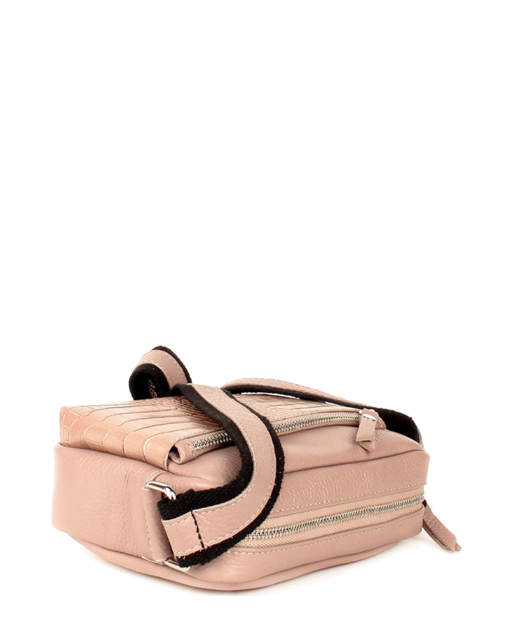 Bolso de mano de piel italiana Eis Rosa