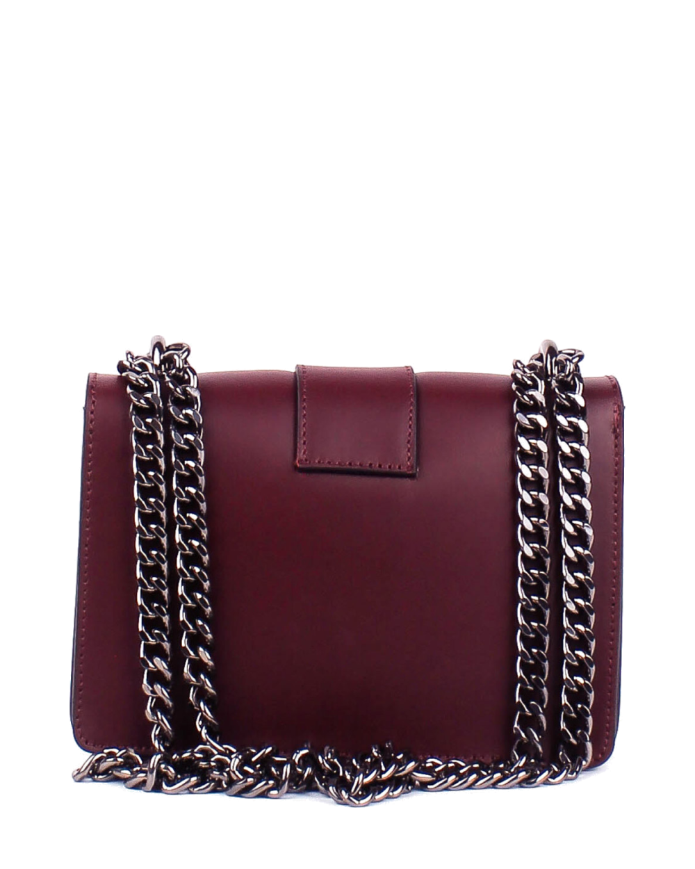 Bolso de mano de piel italiana Presto Burgundy