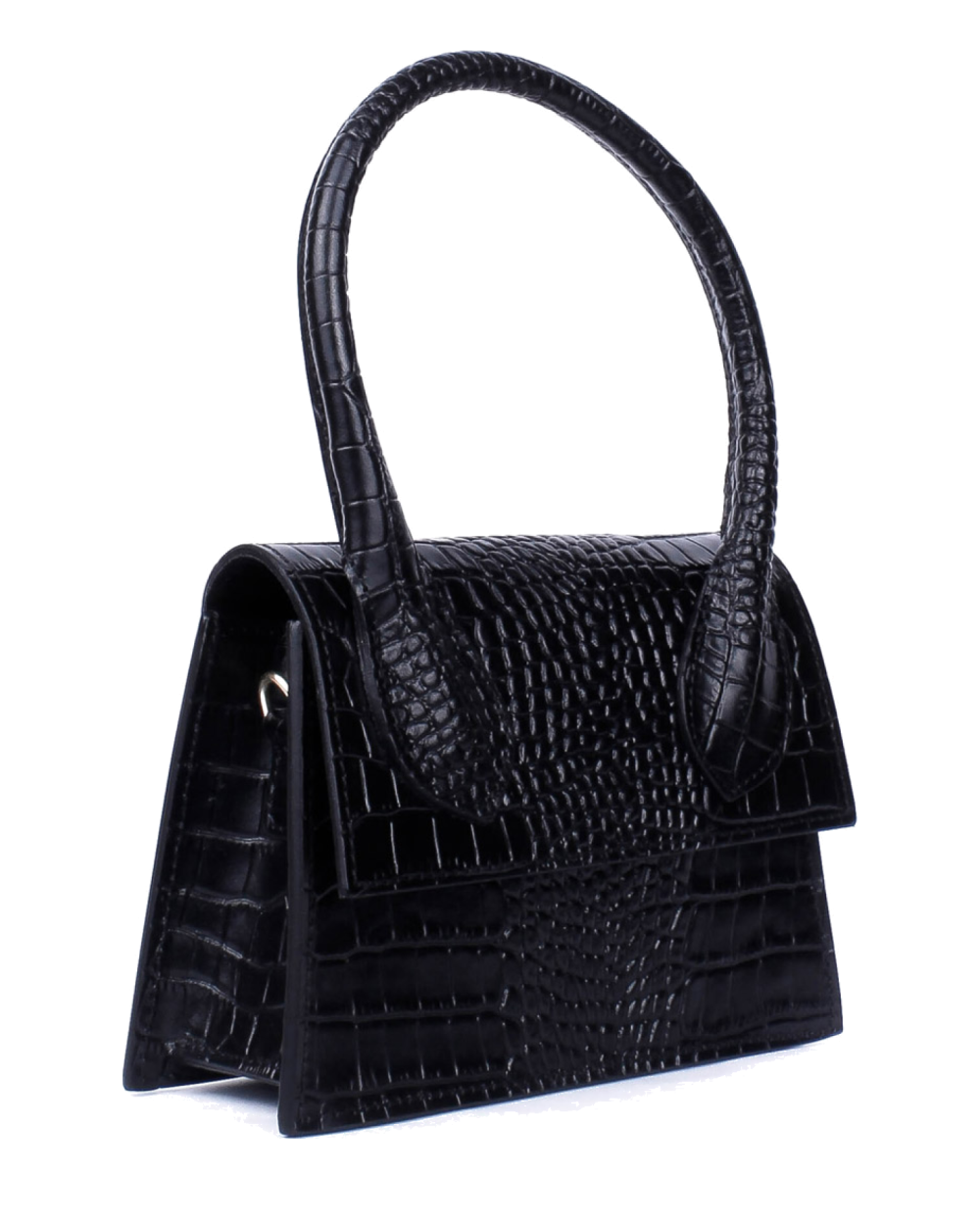 Bolso de mano de piel italiana GENA Negro