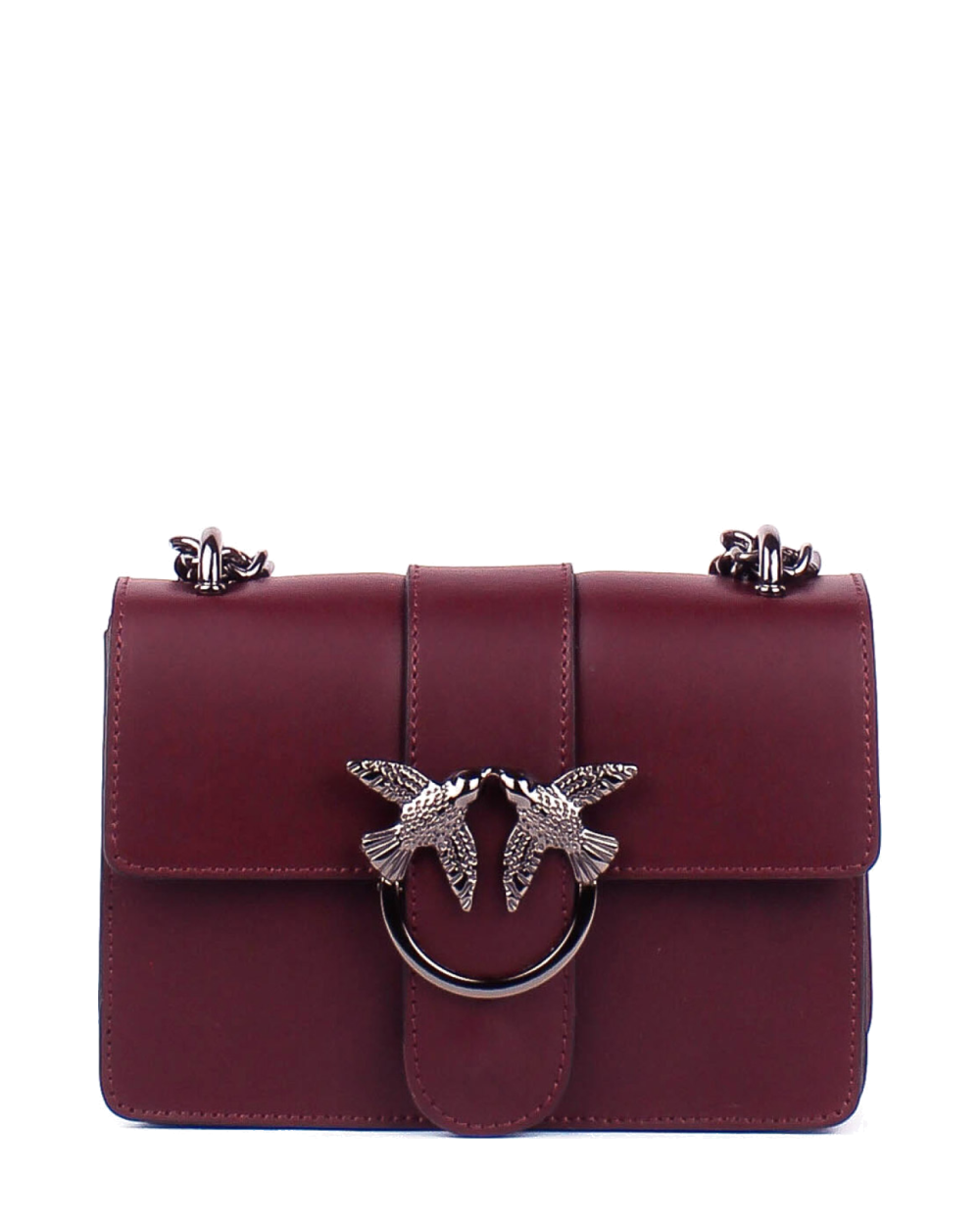 Bolso de mano de piel italiana Presto Burgundy