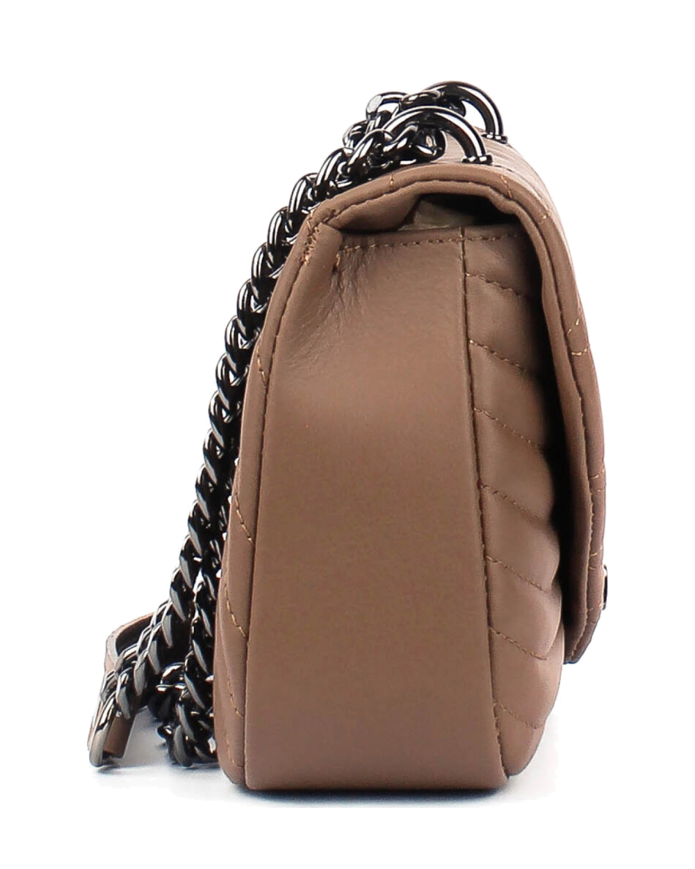 Bandolera de piel italiana Gris, Marrón 3388-104-37