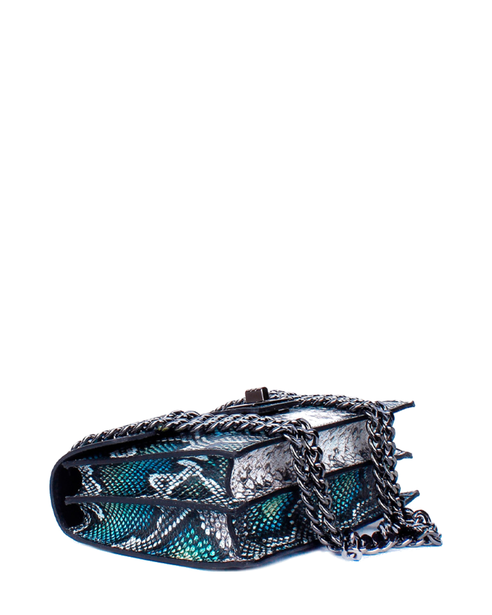 Bandolera de piel italiana Verde 3941-08-35