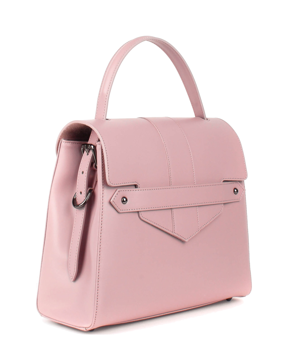 Bolso de mano de piel italiana DIVISI Rosa