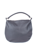 Bolso de mano de piel italiana Basso Gris