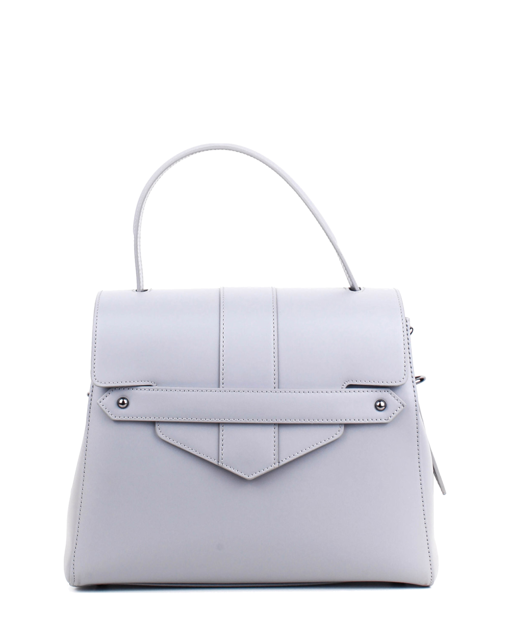 Bolso de mano de piel italiana DIVISI Gris