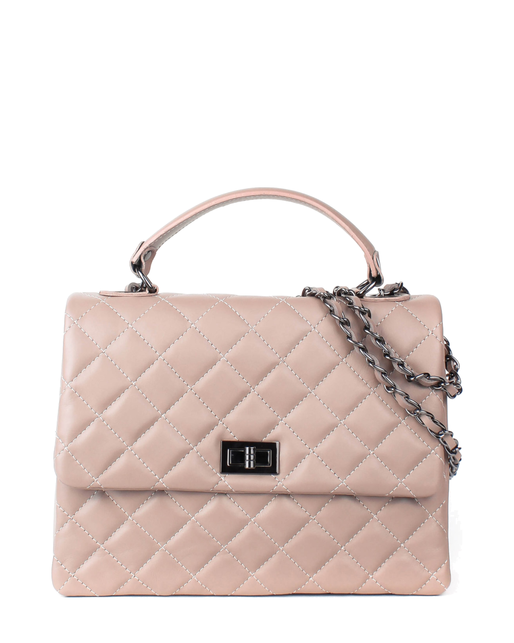 Bolso de mano de piel italiana AGUILERA Beige