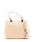 Bolso Tote de piel italiana Fiori Beige