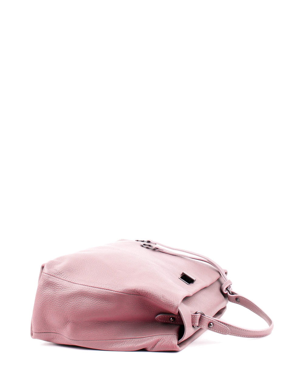 Bolso de mano de piel italiana LUNGA Rosa
