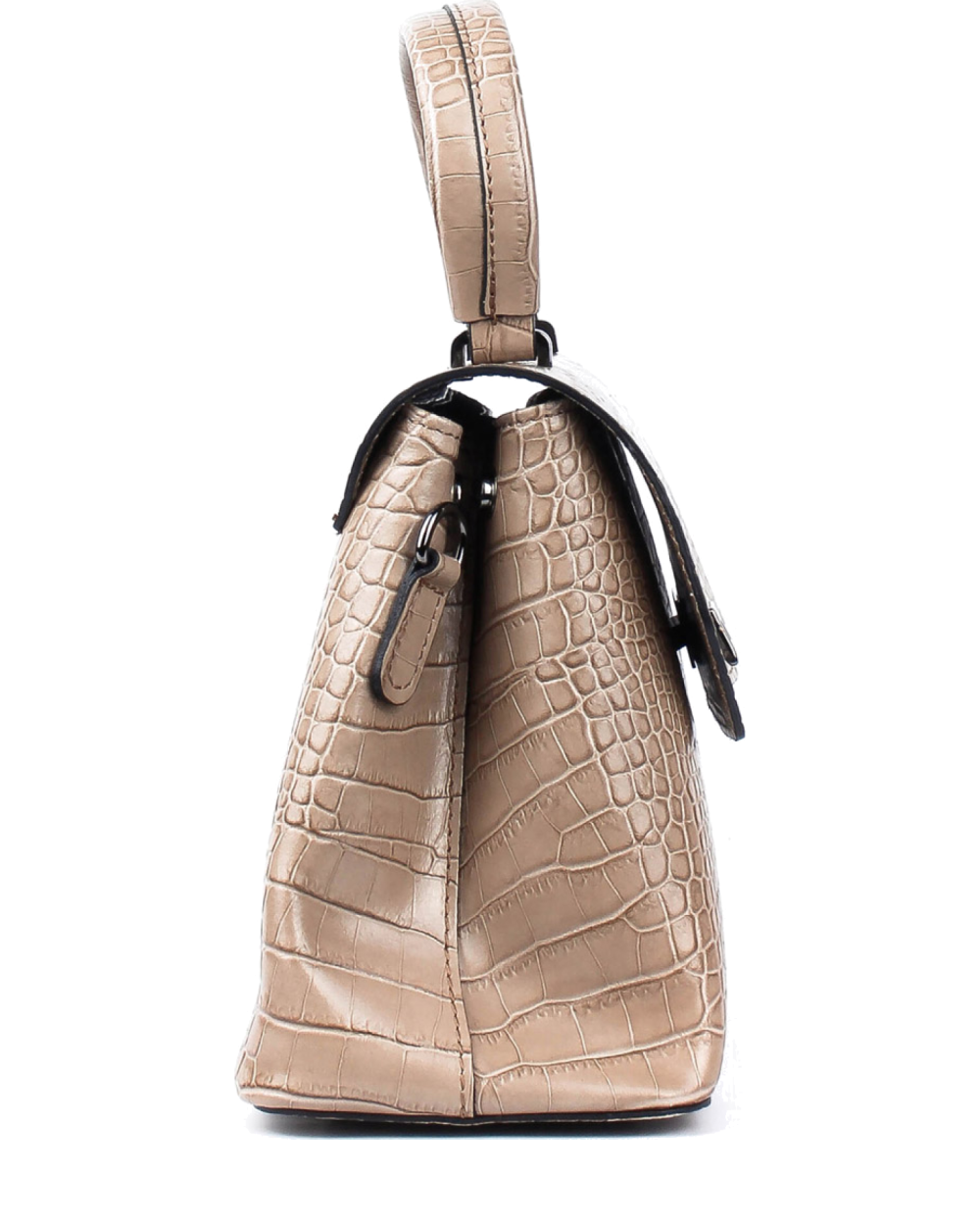 Bolso de mano de piel italiana STOCATTO Marrón