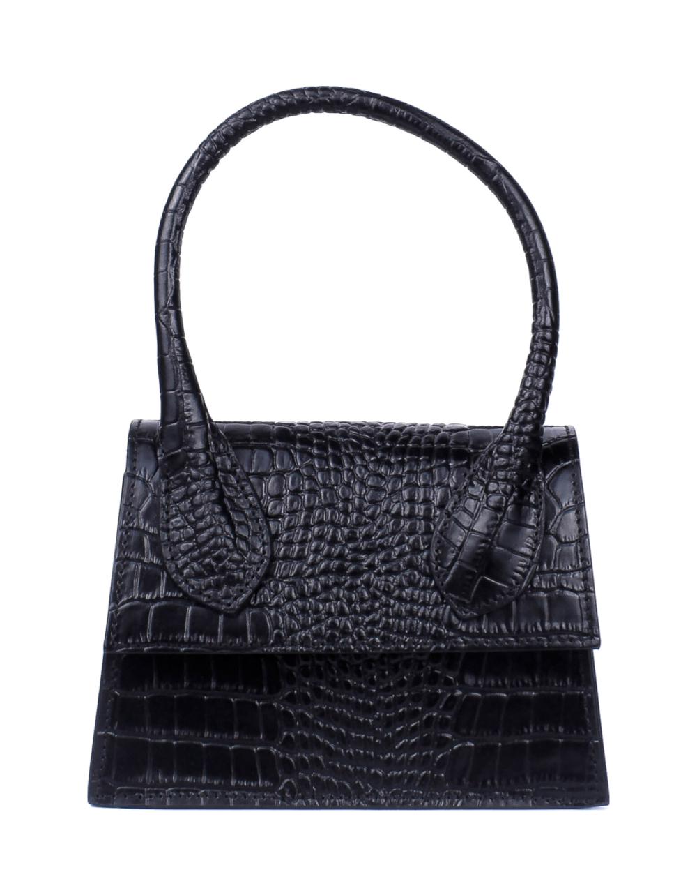 Bolso de mano de piel italiana GENA Negro