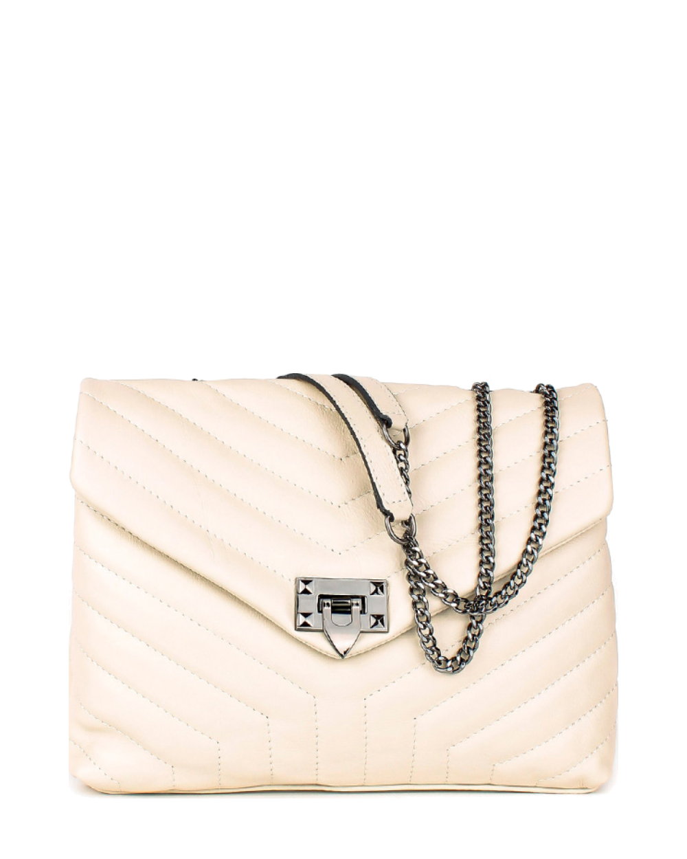 Bandolera de piel italiana Beige 5816-11-37