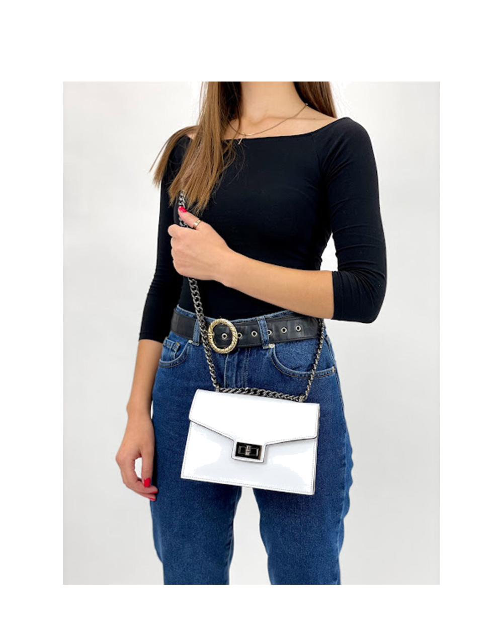 Bandolera NOTA Blanco