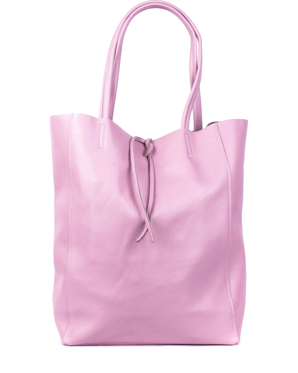 Shopper de piel italiana LARGO Rosa