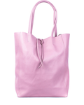 Shopper de piel italiana LARGO Rosa