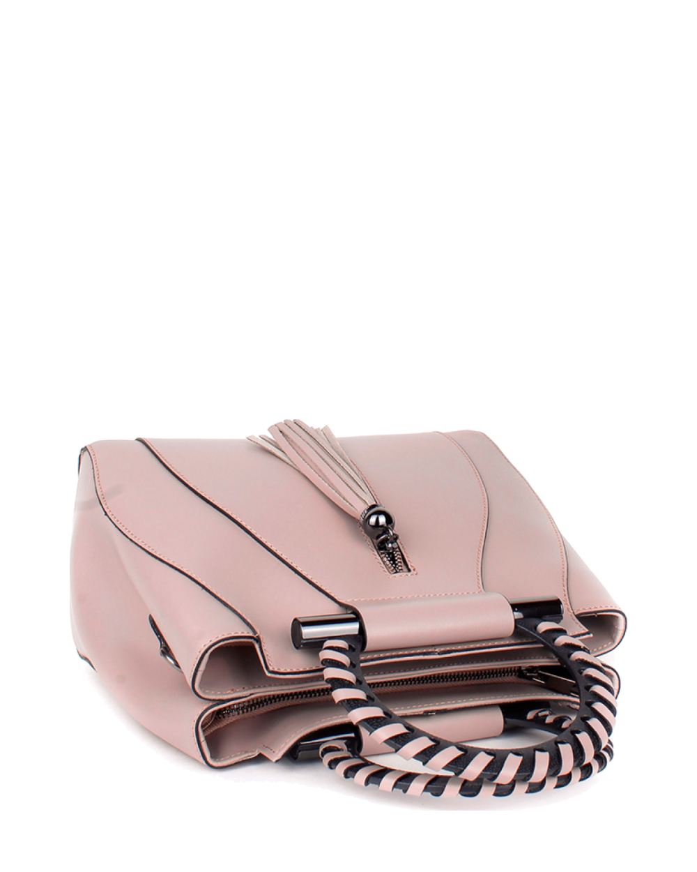 Bolso de mano de piel italiana Organo Beige