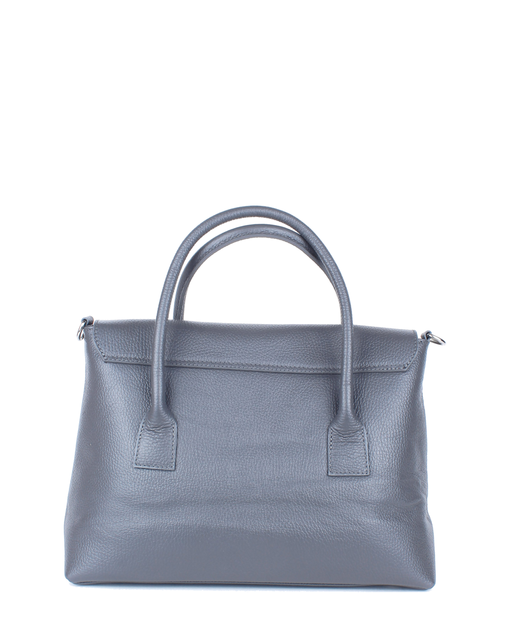 Bolso de mano de piel italiana Armonico Gris