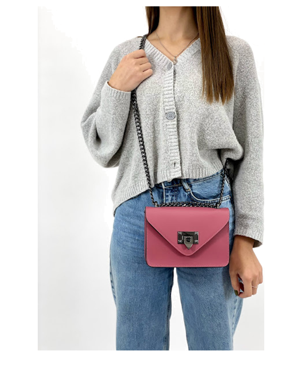 Bandolera de piel italiana Polvoriento 2108-28-31