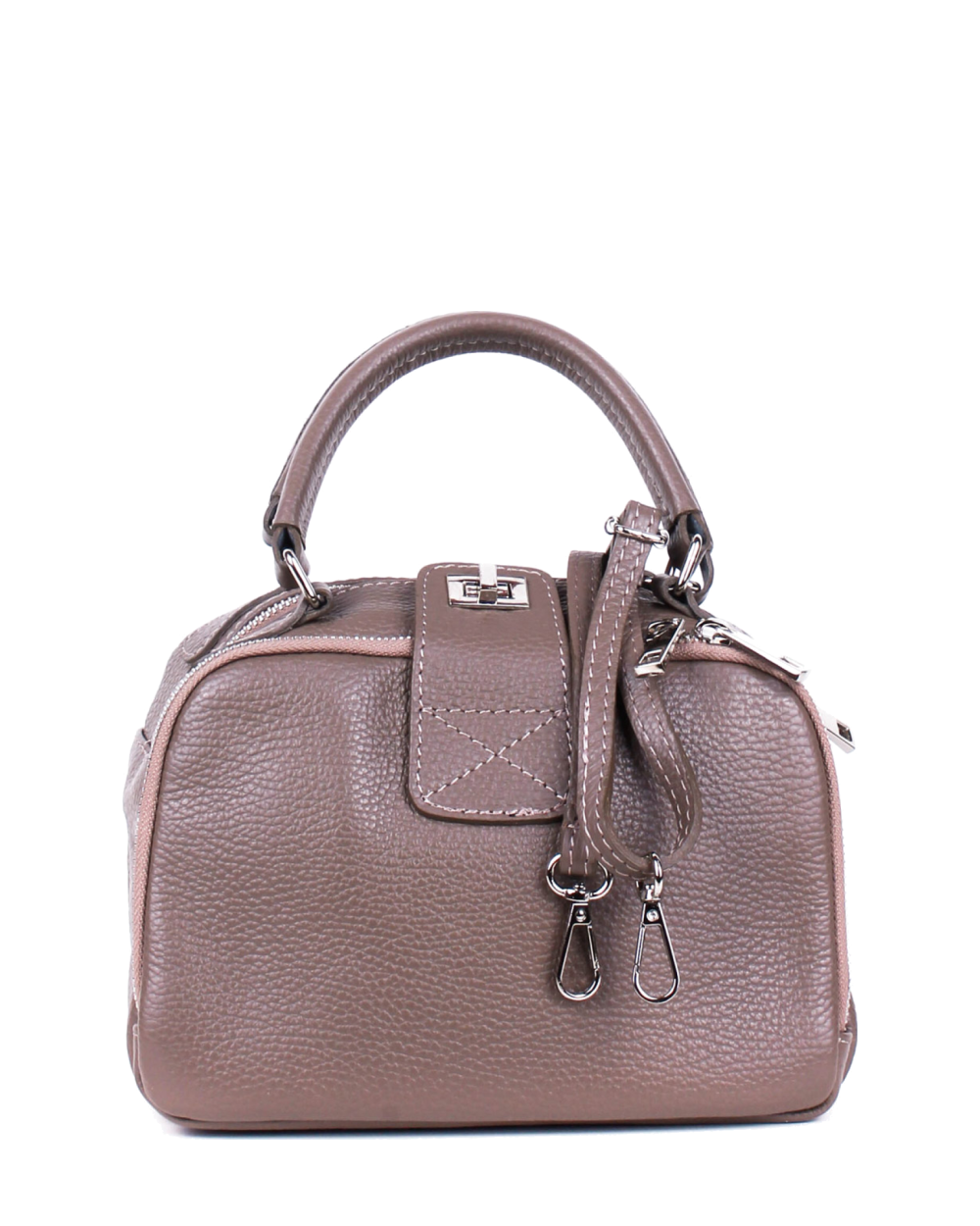 Bolso de mano de piel italiana ARMSTRONG Marrón