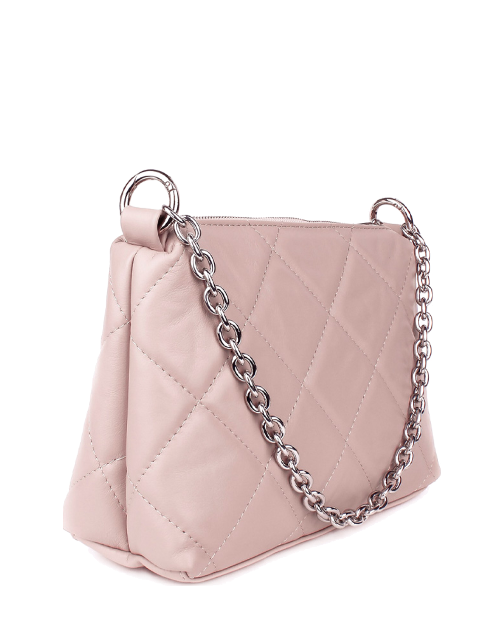 Bandolera de piel italiana Gris 1609-52-37