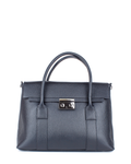 Bolso de mano de piel italiana Armonico Negro