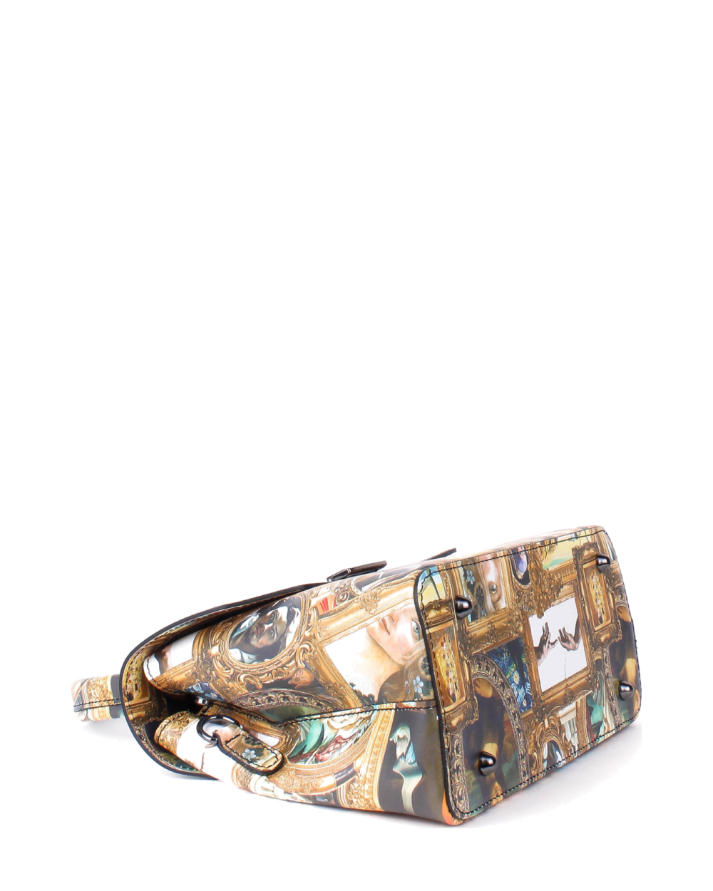 Bolso de mano de piel italiana STOCATTO Amarillo