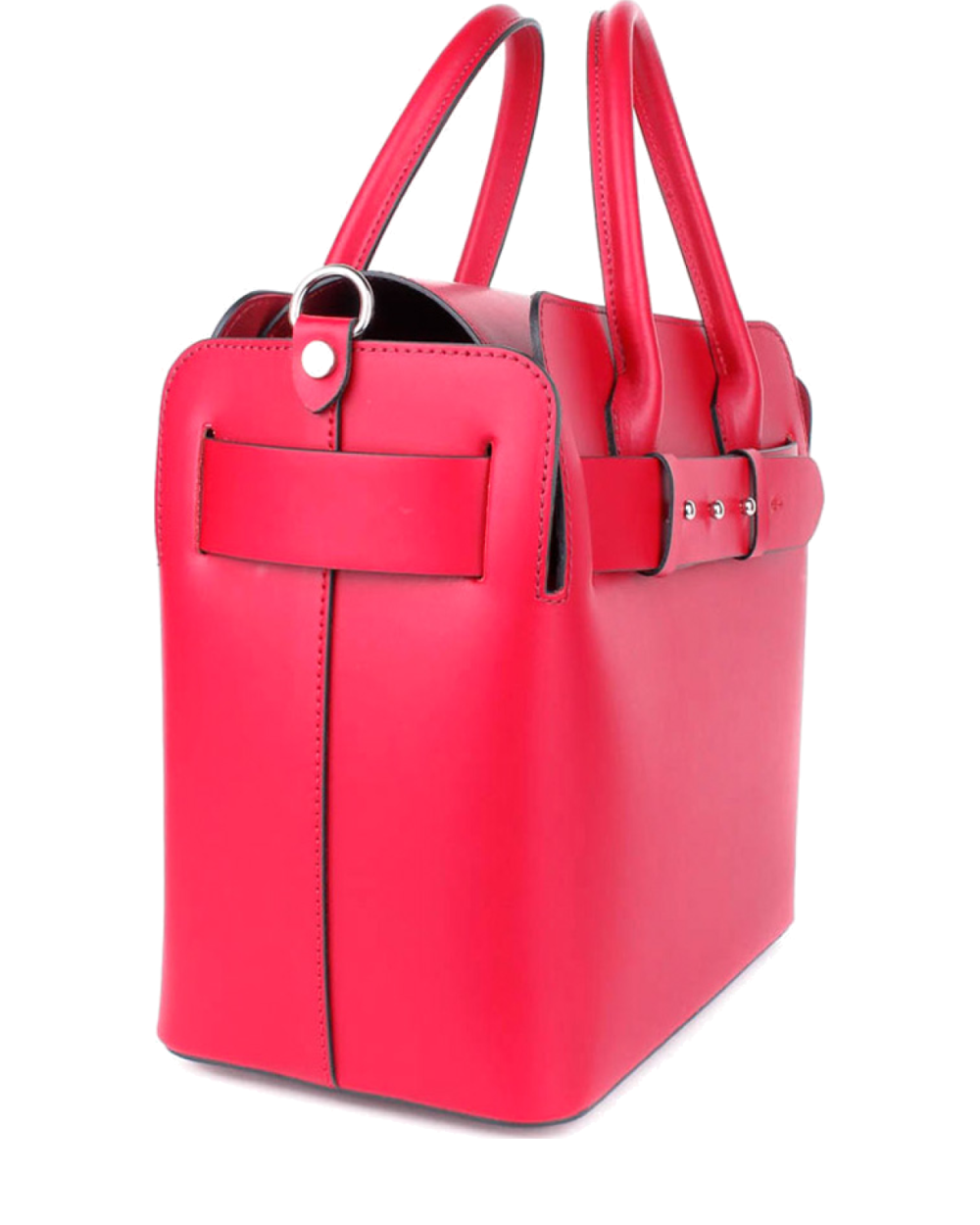 Bolso de mano de piel italiana Marche Rojo