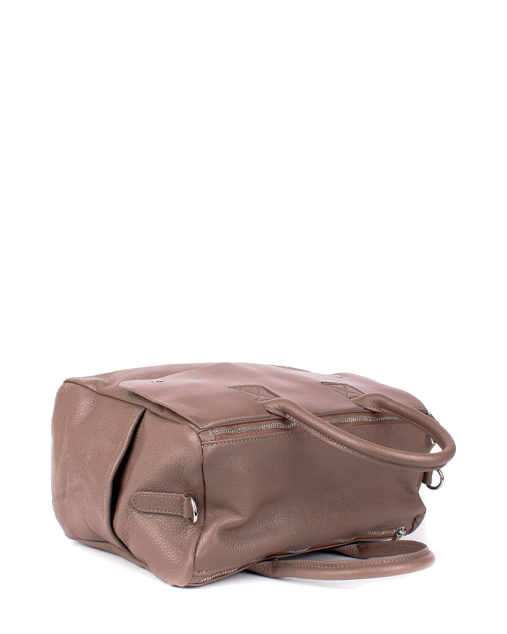 Bolso de mano de piel italiana Desireless Marrón