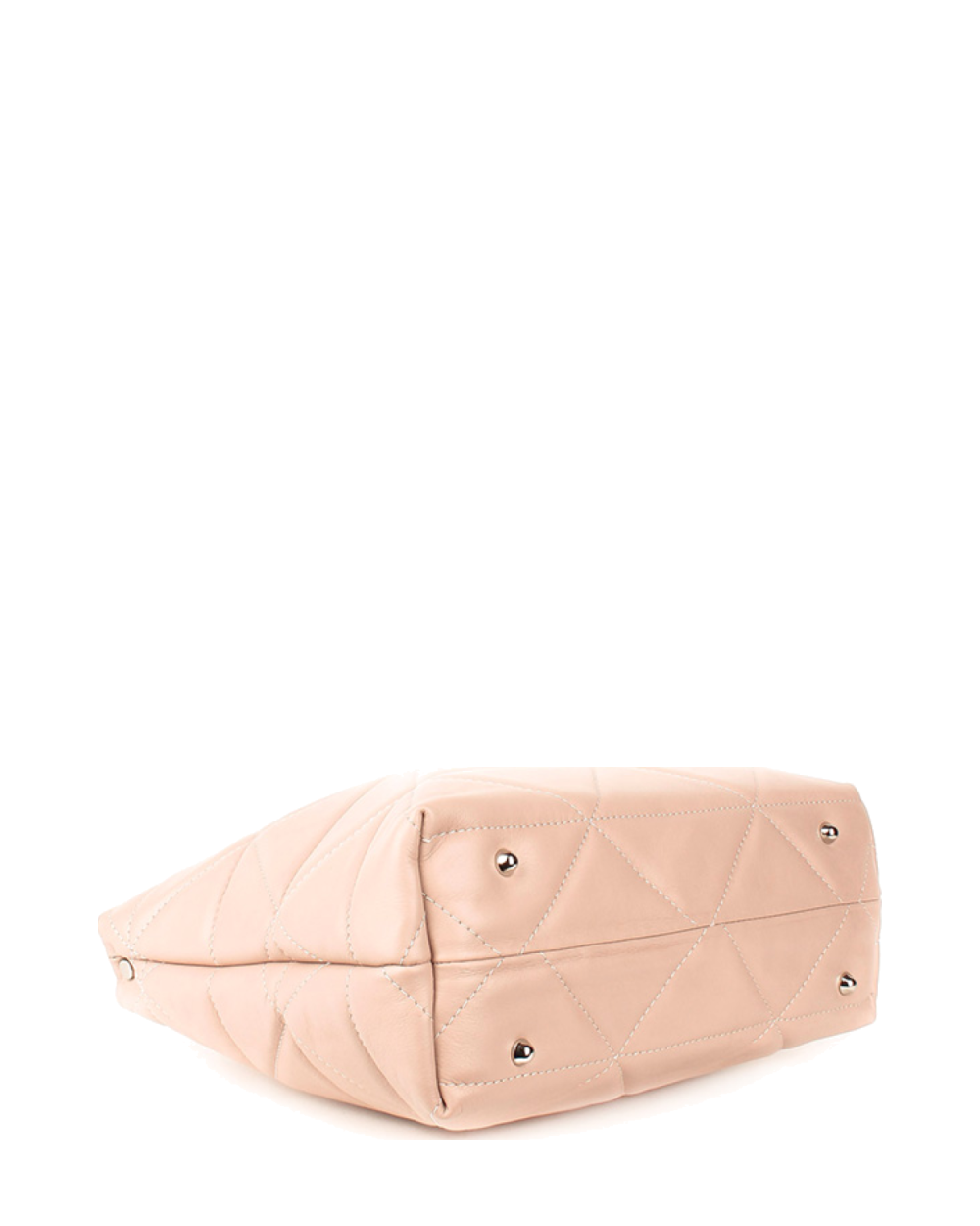 Bolso de mano de piel italiana Armonico Beige
