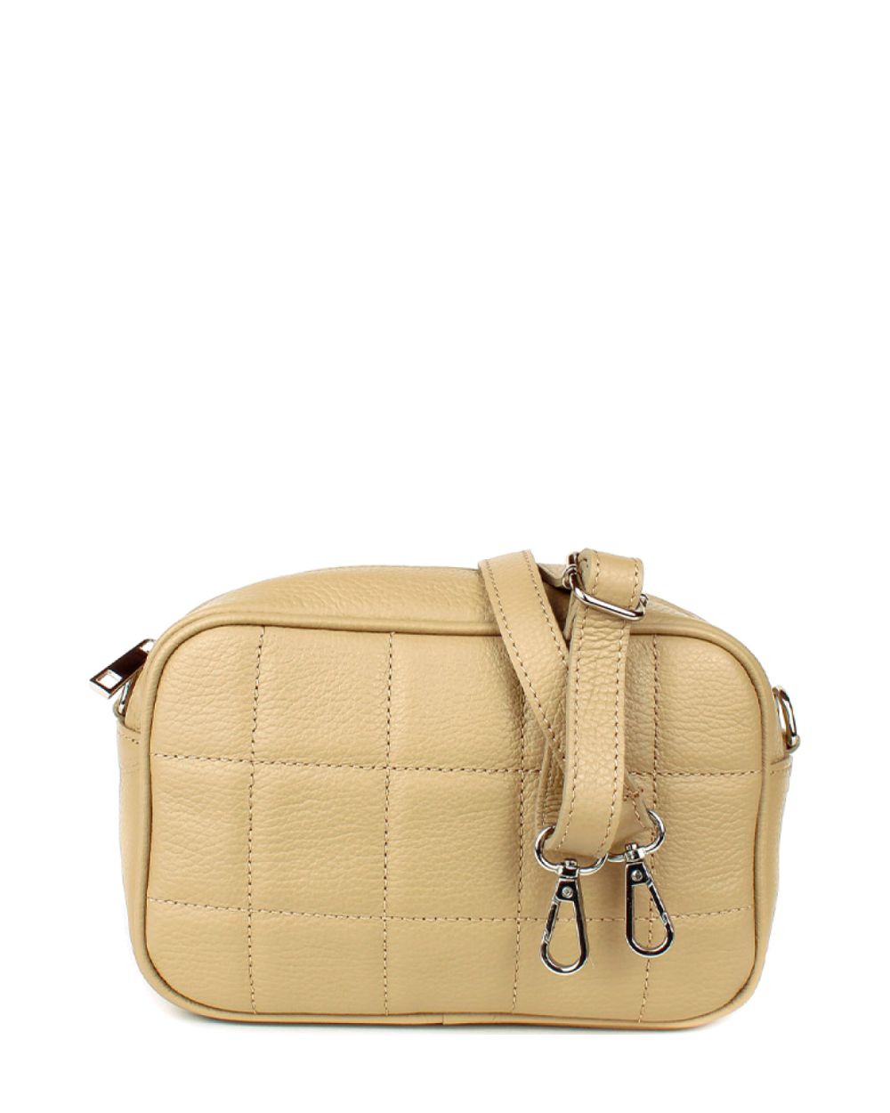 Bandolera de piel italiana Beige 2843-11-37