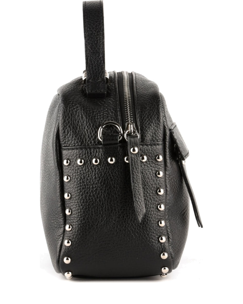 Bolso de mano de piel italiana COMODO Negro