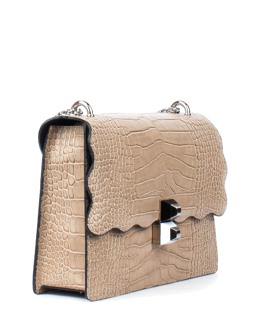 Bandolera de piel italiana Gris 7911-52-36