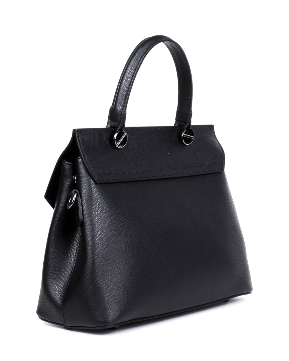Bolso de mano de piel italiana ALTO Negro